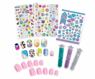 TASIA - Stylová sada Nail Art s třpytkami a samolepkami