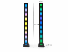 NEDIS LED herní světlo/ napájení z baterie/ pro notebook/ stolní provedení/ RGB/ USB-A/ černé