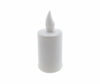 Svíčka hřbitovní LED bateriová 10 cm bílá s mléčným pl