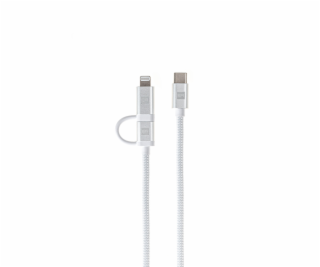 Dual Cable USB-C C/L Mfi 100cm white
