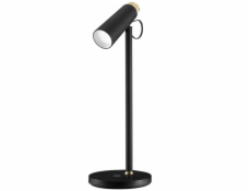 IMMAX LED stolní lampička TIT/ Qi nabíjení/ 12W/ DC12V/1A/ 100-240 VAC/ 150lm/ černá se zlatými prvky