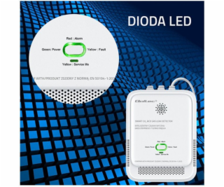 Qoltec Czujnik wycieku gazu i tlenku węgla | alarm 85dB |...