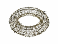 LED vánoční věnec – 480 LED, venkovní i vnitřní, teplá bílá