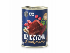 JOHN DOG Berry Adult Venison with raspberries - Mokré krmivo pro psy - 400 g