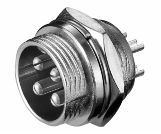 Konektor pre montáž do panelu mikrofónu Goobay, 4pinový, ...