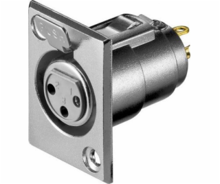 Panelový konektor pre mikrofón Goobay, 3pinový