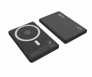 WG - Power Bank 5000 mAh, bezdrátová 15W + PD 20W, černá