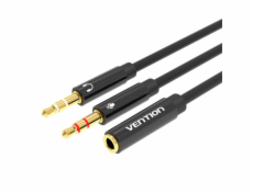 Cable Audio 2x 3.5mm Male to 4-Pole Female 3.5mm Vention BBTBY 0.3m Black