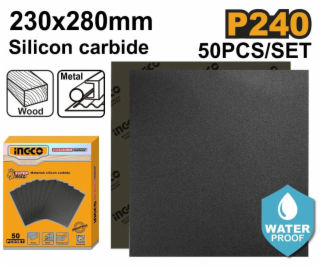 Ingco papír brusný P240 230 x 280mm, 50 ks