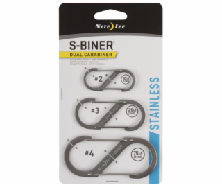 Nite Ize S-Biner dvojitá karabina z nerezové oceli, 3 ks ...