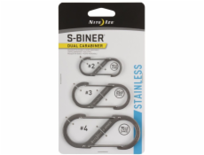 Nite Ize S-Biner dvojitá karabina z nerezové oceli, 3 ks (SB234-03-11)