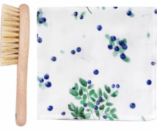 LullaLove kartáč na kolébku s žínkou Lullalove bobule