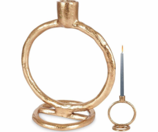 Home Styling Collection Svícen na dlouhou svíčku, hliník,...