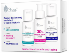 Ava AVA 3KROKOVÁ SADA PRO DOMÁCÍ EXFOLIACI s 30% kyselinou mléčnou