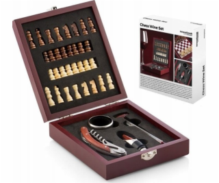 InnovaGoods Sada doplňků na víno a šachů (37 dílků)