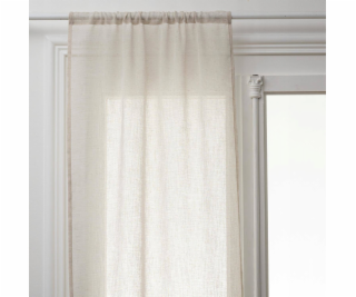 Atmosphera Krátké závěsy lněný efekt, 100% polyester, 2 k...