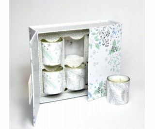 Atmosphera Vonné svíčky s vánočním potiskem, O 4,5 cm, 6 ks.