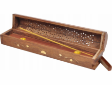 Homea Dřevěný držák na vonné tyčinky ve tvaru krabičky