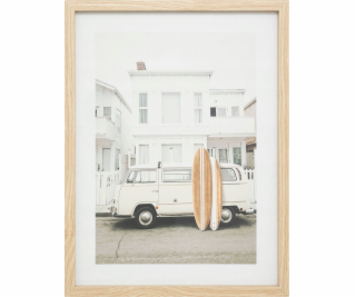 Atmosphera Zarámovaný plakát s retro autem VIVIEN, 30 x 4...