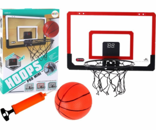 LeanToys Basketbalová deska koš, elektronické počítadlo b...