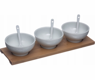Secret de Gourmet Sada na svačinu 3 porcelánové misky + l...