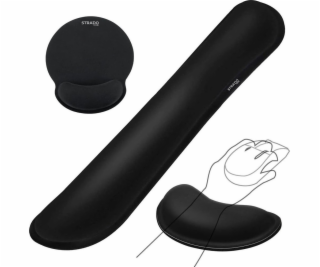 Strado Sada ergonomických gelových podložek - 3 kusy (černé)