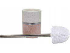 Douceur d`Interieur Toaletní kartáč do interiéru s keramickým držákem, růžový, 9,5 x 38 cm