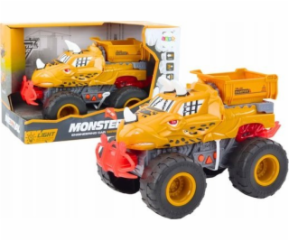 LeanToys Dinosaur Terénní auto Třecí pohon Sklápěč Oranžový