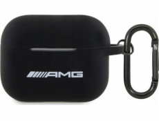 Mercedes AMG AMAP2RBK AIRPODS PRO 2 (2022/2023) ČERNÝ SILIKONOVÝ KRYT S BÍLÝM LOGEM