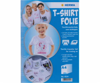Herma T-Shirt Folie A4 für helle + weiße Textilien 10 Bla...