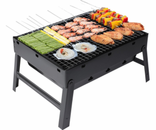 Brunbeste Přenosný cestovní kufr s mini grilem na dřevěné...