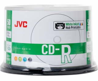 JVC JVC CD-R 700MB 52X INKOUSTOVÁ BÍLÁ POTISKOVATELNÁ TOR...