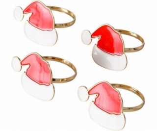 Boltze Kroužky na ubrousky s vánočním motivem TIPSY, 4 ks.