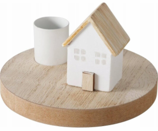 Boltze Svícen s domečkem na podstavci DOMICIL, výška 6,5 cm