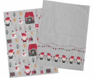 Boltze Kuchyňské utěrky s vánočním vzorem MONTI, 50 x 70 ...