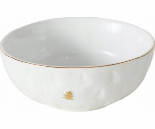 Boltze Porcelánová miska s vánočními stromky PINO, O14,5 cm