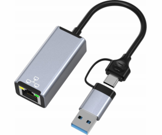 Bounn Adaptér HUB USB USB/TYPE C Ethernet 1000 Mbps