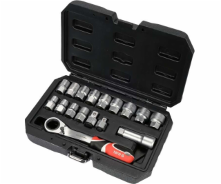 Yato Sada průchozích hlavic 1/2  3/8 , 17 dílů