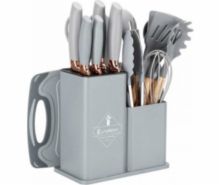 Elitehoff 19dílná sada nožů a kuchyňského náčiní ve stoja...