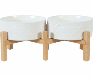 Zolux Keramická miska pro psy KERAMO DUO bílá 2 x 700 ml