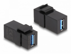 Delock Keystone modul USB 3.0 A samice > USB 3.0 A samice černá (1:1)