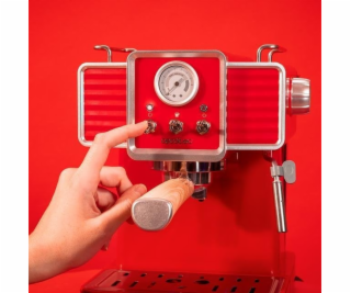 Cecotec Kávovar Power Espresso 20 Traditional světle červený