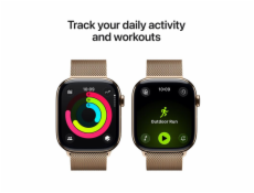 Apple Watch Series 11 GPS + Cellular 46mm Zlatý titán so zlatým milánskym ťahom - S/M