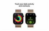 Apple Watch Series 11 GPS + Cellular 46mm Zlatý titán so zlatým milánskym ťahom - S/M