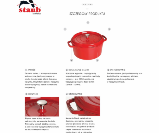 Staub La Cocotte 24cm rund, weisser Trüffel, Gusseisen