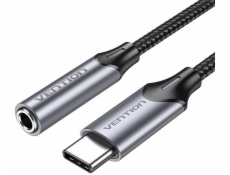 Vention BGMHA audio kabel 0,1 m 3.5mm USB typu C Šedá