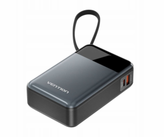 Powerbank Vention 20000mAh 65W z wbudowanym kablem USB-C