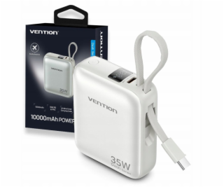 Powerbank Vention 10000mAh 35W PD z wbudowanym kablem USB...