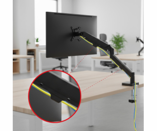 Držák monitoru Maclean, plynová pružina, 17 -32 , 2-10 kg...