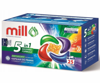 MILL PRO Kapsle 5k na praní + změkčující perličky COLOR 2...